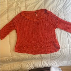 Orange Free People woven sweater